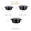 Casserole Dish Soup Casserole Large Creative Casserole Cooker Ceramic Milk Pot Kitchen Soup Pot High Temperature Colour:Black (Size : B(Medium)) view 2