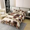 100% Cotton Cowhide Comforter Cover Brown Highland Cow Print Duvet Cover,Western Bedding Set Exotic Aztec Full Bed Set,Farmhouse Wild Animals Longhorn Skin Room Decor Cowboys Gifts for Men view 2
