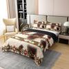 100% Cotton Cowhide Comforter Cover Brown Highland Cow Print Duvet Cover,Western Bedding Set Exotic Aztec King Bed Set,Farmhouse Wild Animals Longhorn Skin Room Decor Cowboys Gifts for Men view 3