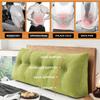 Queen Triangle Reading Wedge Pillow, Recliner Headboard Backrest Cushion Headboard Pillow Wedge Reading Pillow Gap Filler for Bunk Bed Sofa Bedroom Lumbar Cushion (Color : Green1, Size : 31.5inch/80 view 2