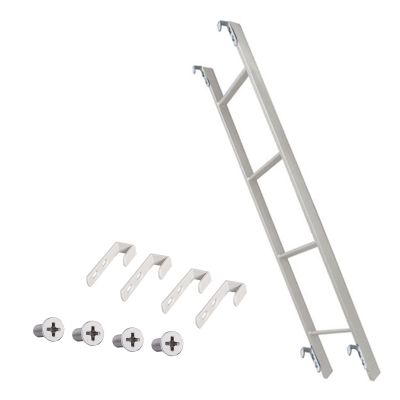 FairUo Twin Loft Bed Ladder Replacement with 4 Hooks and Screw Kits, 40 45 50 55 inch Bunk Bed Ladder for Apartment Dormitory & Tiny House, Easy to Install/White/1.4M/55 inch
