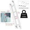 FairUo Twin Loft Bed Ladder Replacement with 4 Hooks and Screw Kits, 40 45 50 55 inch Bunk Bed Ladder for Apartment Dormitory & Tiny House, Easy to Install/White/1.4M/55 inch view 3