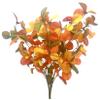 Flower Bee Floral Supply Artificial Eucalyptus 26 Inch Greenery Foilage Bush X15 Stems (5 Stems with 3 Branches per Stem) Vibrant Rich Real~Look Choose Colors (1, ORG/GRN/YEL) view 1