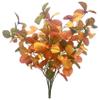 Flower Bee Floral Supply Artificial Eucalyptus 26 Inch Greenery Foilage Bush X15 Stems (5 Stems with 3 Branches per Stem) Vibrant Rich Real~Look Choose Colors (1, ORG/GRN/YEL) view 3