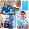 Sabary 5 Pcs CRNA Week Nurse Gifts for Women Nurse Tote Bag Set Appreciation Tote Bag Gifts for Home Care Staff Teacher Employee(Blue,Classic) view 4