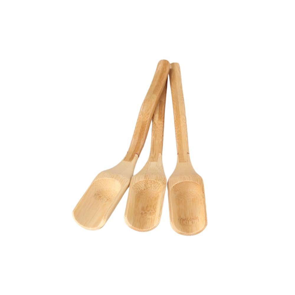 3Pcs Wooden Loose Tea Scoops Tea Accessories, Portable Bamboo Teaspoon Delicate Spoon for Scooping Coffee Powder, Spices and Condiments