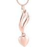 BIAIHQIE Heart Urn Necklace for Ashes Angel Wing Jewelry Always in My Heart Memorial Gift,1 view 1