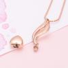 BIAIHQIE Heart Urn Necklace for Ashes Angel Wing Jewelry Always in My Heart Memorial Gift,1 view 2