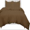 RR Linen 1 Piece Palatial King (120x98) Chocolate Duvet Cover with Zipper Closure, Luxuriously Soft and Cooling 1 Palatial King Duvet Cover (Palatial King, Chocolate) view 2