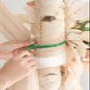 Tkasniy Wedding Arch Decor Dusty Rose(Set of 4)-2 Pcs Artificial Wedding Arch Flowers and 2pcs Draping Fabric & 5Pcs Confetti Cannons for French Wedding,Beige B view 4