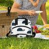 bisibuy Cute Whale Adult Travel Lunch Bags Insulated Lunch Bags for Women Men Stripe Wave Reusable Lunch Box Meal Prep Lunch Tote Cooler Bag view 2