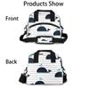 bisibuy Cute Whale Adult Travel Lunch Bags Insulated Lunch Bags for Women Men Stripe Wave Reusable Lunch Box Meal Prep Lunch Tote Cooler Bag view 3
