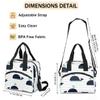 bisibuy Cute Whale Adult Travel Lunch Bags Insulated Lunch Bags for Women Men Stripe Wave Reusable Lunch Box Meal Prep Lunch Tote Cooler Bag view 4