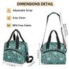Africa Elephant Lunch Tote Bag Reusable Thermal Lunch Box Blue Meal Prep Lunchbags Ladies Lunch bags for Work Insulated Small Cute Lunchbag With Shoulder Strap view 4