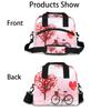 Bike Hearts Tree Lunchbag Reusable Lunch Box Valentine's Day Balloon Insulated Lunch Tote Bag Cooler Bag with Shoulder Strap Food Storage Container Meal Prep Organizer for Women Men Adult Work Picnic view 3