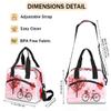 Bike Hearts Tree Lunchbag Reusable Lunch Box Valentine's Day Balloon Insulated Lunch Tote Bag Cooler Bag with Shoulder Strap Food Storage Container Meal Prep Organizer for Women Men Adult Work Picnic view 4