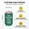 Personalized Can Cooler Sleeves - Bulk Custom Beer Can Coolers Collapsible Insulated Cup Sleeve Drink Holder for Wedding Birthday Bachelorette Bachelor Party Favors 1-1000pcs view 2