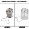 Tea Strainers For Loose Tea, Stainless Steel & Updated Slim Threaded Lid, Loose Leaf Tea Steeper for Black Tea, Rooibos, Tea Strainers for Loose Tea, Extra Fine Mesh Tea Infuser(12 * 13cm) view 4