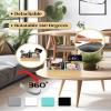 Hitseon Couch Cup Holder Tray, Handy Silicone Bamboo Couch Caddy with Rotatable Phone Holder for Bed Car Seat Organizer, Waterproof Anti-spill Sofa Cup Holder for Snacks Beverage Remote (Gray) view 2