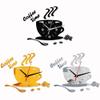 DIY Coffee Cup Clock, Black Cup Shape Hollow Numeral Clock with Silent Proof Ticking and Easy to Read for Home Decor Living Room Kitchen Office (Black) view 2