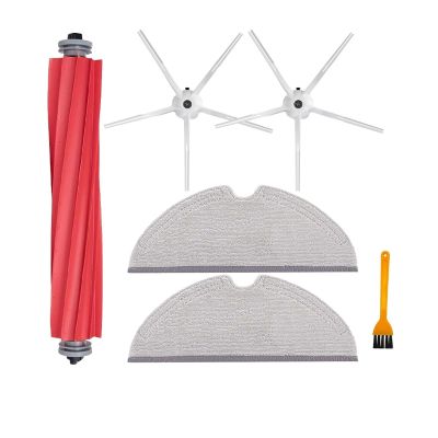 ORCOW Compatible with Xiaomi Roborock Q7, Q7+, Q7 Max, Q7 Max+, Q7 Plus, Q7 Max Plus, T8 Robot Vacuum Spare Parts Main Side Brush Hepa Filter Mop (Color : Set H)