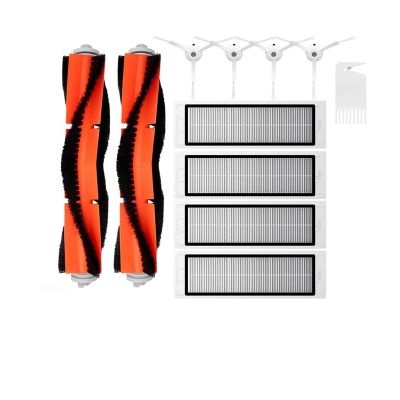 ORCOW Compatible with Xiaomi Mi Robot Vacuum Cleaner 1st Gen / 2 / 1S, SDJQR01RR SDJQR02RR SDJQR03RR Roborock E4 E5 S4 Max Main Side Brush Filter (Color : Set C)