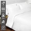 3 PCS-Duvet Cover Set with 2 Pillow shams 100% Cotton Extra Long Comforter Cover for Eastern King (118x108) Size Bed | 800 Thread Counts | Burgundy Solid Duvet Cover with Hidden Zipper Closure view 3