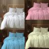 3 PCS-Duvet Cover Set with 2 Pillow shams 100% Cotton Extra Long Comforter Cover for Eastern King (118x108) Size Bed | 800 Thread Counts | Silver Solid Duvet Cover with Hidden Zipper Closure view 2