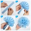 PATIKIL 4" Tissue Pom Poms Flowers, 10 Pack Paper Flower Ball for Wedding Bridal Shower Birthday Bachelorette Party Backdrop Decoration, Khaki view 4