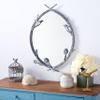 SAFAVIEH Home Collection Helios Silver 19 x 27-inch Oval Decorative Accent Wall Mirror for Bedroom Living Room Bathroom Entryway view 2