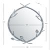 SAFAVIEH Home Collection Helios Silver 19 x 27-inch Oval Decorative Accent Wall Mirror for Bedroom Living Room Bathroom Entryway view 3