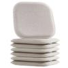 Elegant Comfort 6 Pack Chair Cushion Covers - Skid-Proof Rubber Backing - 16 x 16 Inch - Thick Dining Square Shape Seat Covers - Comfortable Textured Chair Pads with Ties - Thatch Pattern, Cream view 1