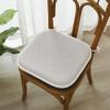 Elegant Comfort 6 Pack Chair Cushion Covers - Skid-Proof Rubber Backing - 16 x 16 Inch - Thick Dining Square Shape Seat Covers - Comfortable Textured Chair Pads with Ties - Thatch Pattern, Cream view 3