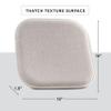 Elegant Comfort 6 Pack Chair Cushion Covers - Skid-Proof Rubber Backing - 16 x 16 Inch - Thick Dining Square Shape Seat Covers - Comfortable Textured Chair Pads with Ties - Thatch Pattern, Cream view 4