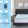 Bodipedic Essentials 3 Inch Memory Foam Mattress Topper, Gel Infused Mattress Topper, Ventilated Design, CertiPUR-US Certified Foam, Blue view 2