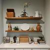 joelsantiques 48 Inch Wooden Floating Shelves for Wall - 48x10x2 in - Made of Natural Wood - Heavy Duty Rustic Wall Shelves - Perfect for Bathroom, Living Room, Kitchen - Set of Two - Medium Brown view 4