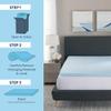 Bodipedic Essentials 4 Inch Memory Foam Mattress Topper, Gel Infused Mattress Topper, Ventilated Design, CertiPUR-US Certified Foam, Blue view 2