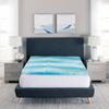 Bodipedic Essentials 3 Inch Memory Foam Mattress Topper, Cooling Gel Swirl Memory Foam, Ventilated Design, CertiPUR-US Certified Foam, Blue/White view 2