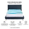 Bodipedic Essentials 3 Inch Memory Foam Mattress Topper, Cooling Gel Swirl Memory Foam, Ventilated Design, CertiPUR-US Certified Foam, Blue/White view 3