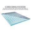 Bodipedic 2 Inch Memory Foam Mattress Topper, Zoned Convoluted Gel Infused Mattress Topper, Zoned Convoluted Design, CertiPUR-US Certified Foam, Blue view 4
