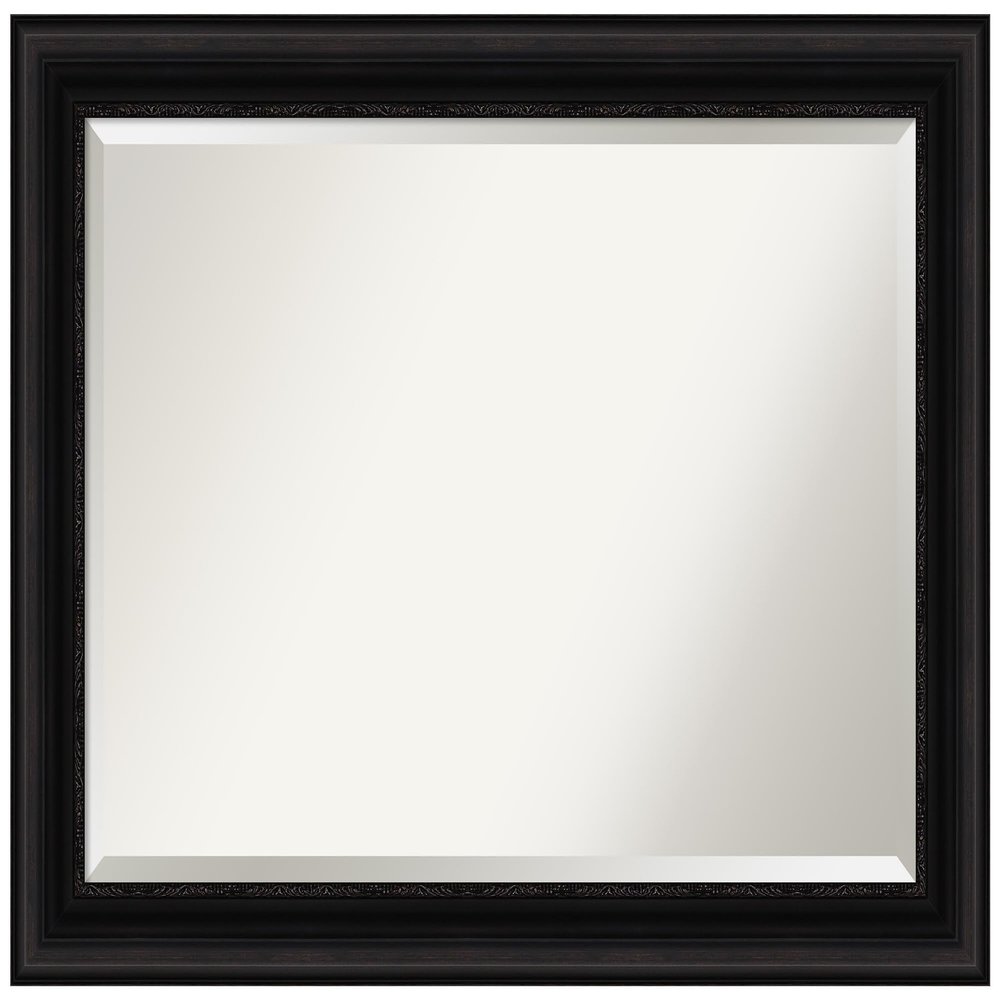 Amanti Art Black Bathroom Mirror for Over Sink, 30x42 Parlor Black Rectangle Vanity Mirror, Large Traditional Frame, Hangs Horizonally and Vertically, Bathroom Wall Decor, Beveled Edge