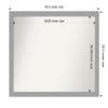 Amanti Art Silver Bathroom Mirror for Over Sink, 33x43 Custom Made Brushed Nickel Rectangle Vanity Mirror, X-Large Modern Wood Frame, Hangs Horizonally and Vertically, Wall Decor view 4