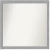 Amanti Art Silver Bathroom Mirror for Over Sink, 33x39 Custom Made Brushed Nickel Rectangle Vanity Mirror, X-Large Modern Wood Frame, Hangs Horizonally and Vertically, Wall Decor view 1