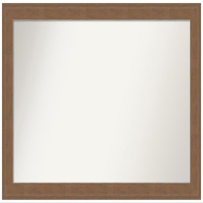 Amanti Art Brown Bathroom Mirror for Over Sink, 30x47 Custom Made Alta Medium Brown Rectangle Vanity Mirror, Oversize Country Rustic Wood Frame, Hangs Horizonally and Vertically, Wall Decor