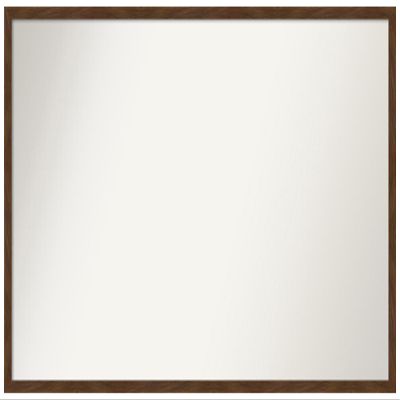 Amanti Art Brown Bathroom Mirror for Over Sink, 24x41 Custom Made Carlisle Brown Narrow Rectangle Vanity Mirror, Large Country Rustic Wood Frame, Hangs Horizonally and Vertically, Wall Decor