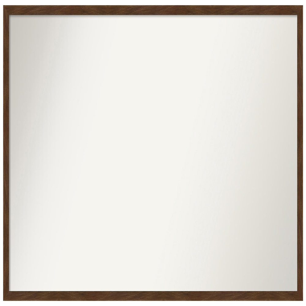 Amanti Art Brown Bathroom Mirror for Over Sink, 24x41 Custom Made Carlisle Brown Narrow Rectangle Vanity Mirror, Large Country Rustic Wood Frame, Hangs Horizonally and Vertically, Wall Decor