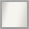 Amanti Art Silver Bathroom Mirror for Over Sink, 31x35 Custom Made Brushed Nickel Rectangle Vanity Mirror, Large Modern Wood Frame, Hangs Horizonally and Vertically, Wall Decor view 1