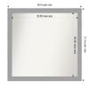 Amanti Art Silver Bathroom Mirror for Over Sink, 31x35 Custom Made Brushed Nickel Rectangle Vanity Mirror, Large Modern Wood Frame, Hangs Horizonally and Vertically, Wall Decor view 4