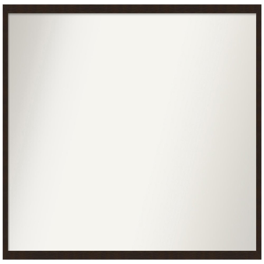 Amanti Art Brown Bathroom Mirror for Over Sink, 23x39 Custom Made Carlisle Espresso Narrow Rectangle Vanity Mirror, Large Country Rustic Wood Frame, Hangs Horizonally and Vertically, Wall Decor