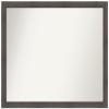 Amanti Art Brown Bathroom Mirror for Over Sink, 29x37 Custom Made Hardwood Chocolate Narrow Rectangle Vanity Mirror, Large Country Rustic Wood Frame, Hangs Horizonally and Vertically, Wall Decor view 1